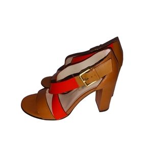 𝅺Boden AR630 Colorblock Heel Orange 39 8